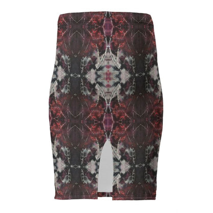 Pencil Skirt- Tie Dyed Pencil Skirt With A Slit
