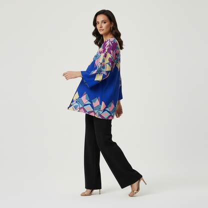 Akanne Geometric Dream Kimono Jacke- Velvet