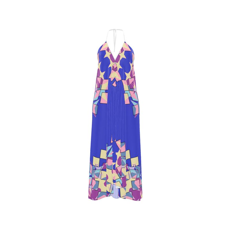 Halterneck backless dress