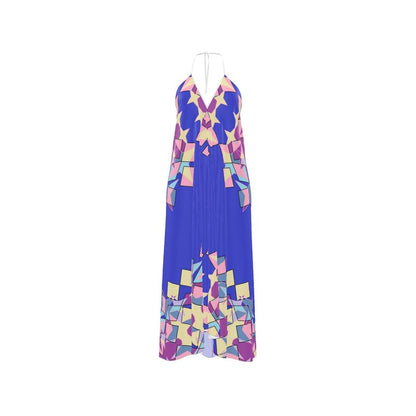 Halterneck backless dress