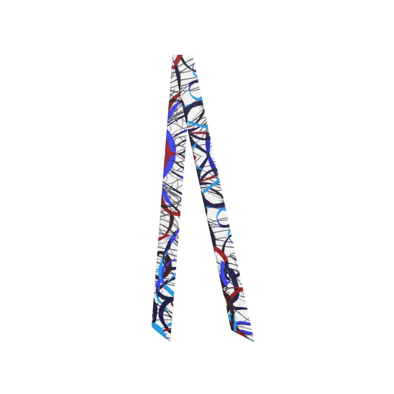 Abstract Harmony Silk Ribbon Scarf
