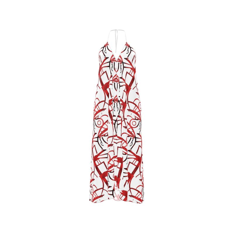 Halterneck backless dress