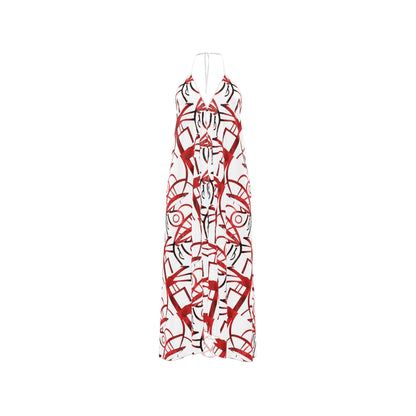 Halterneck backless dress