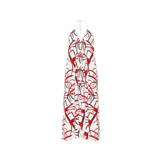 Halterneck backless dress