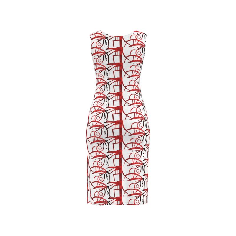 Artistic Abstract Graphic Bodycon Dress