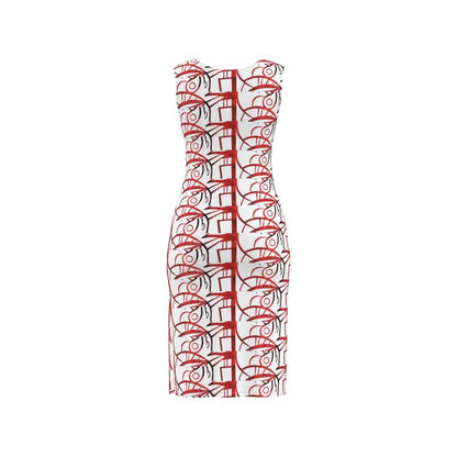 Artistic Abstract Graphic Bodycon Dress