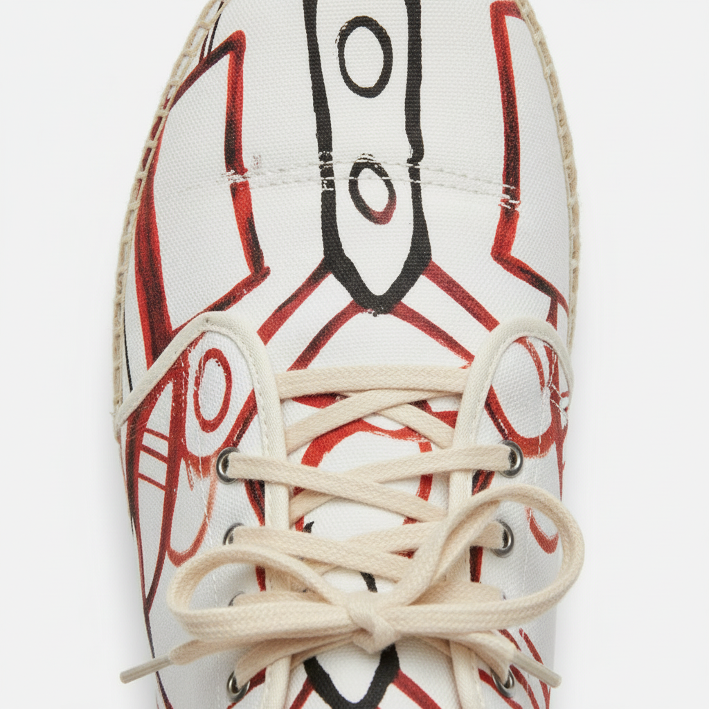 Abstract Art Print High-Top Espadrille Sneakers