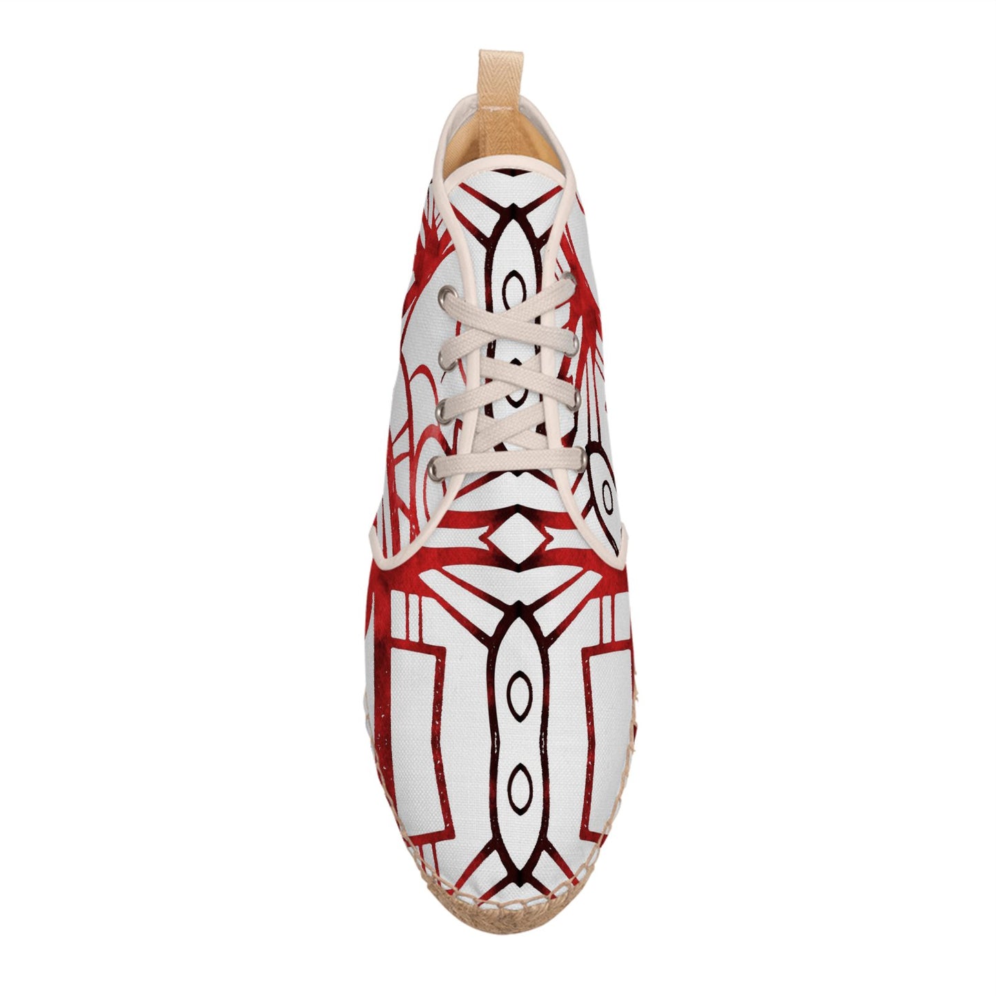Abstract Art Print High-Top Espadrille Sneakers