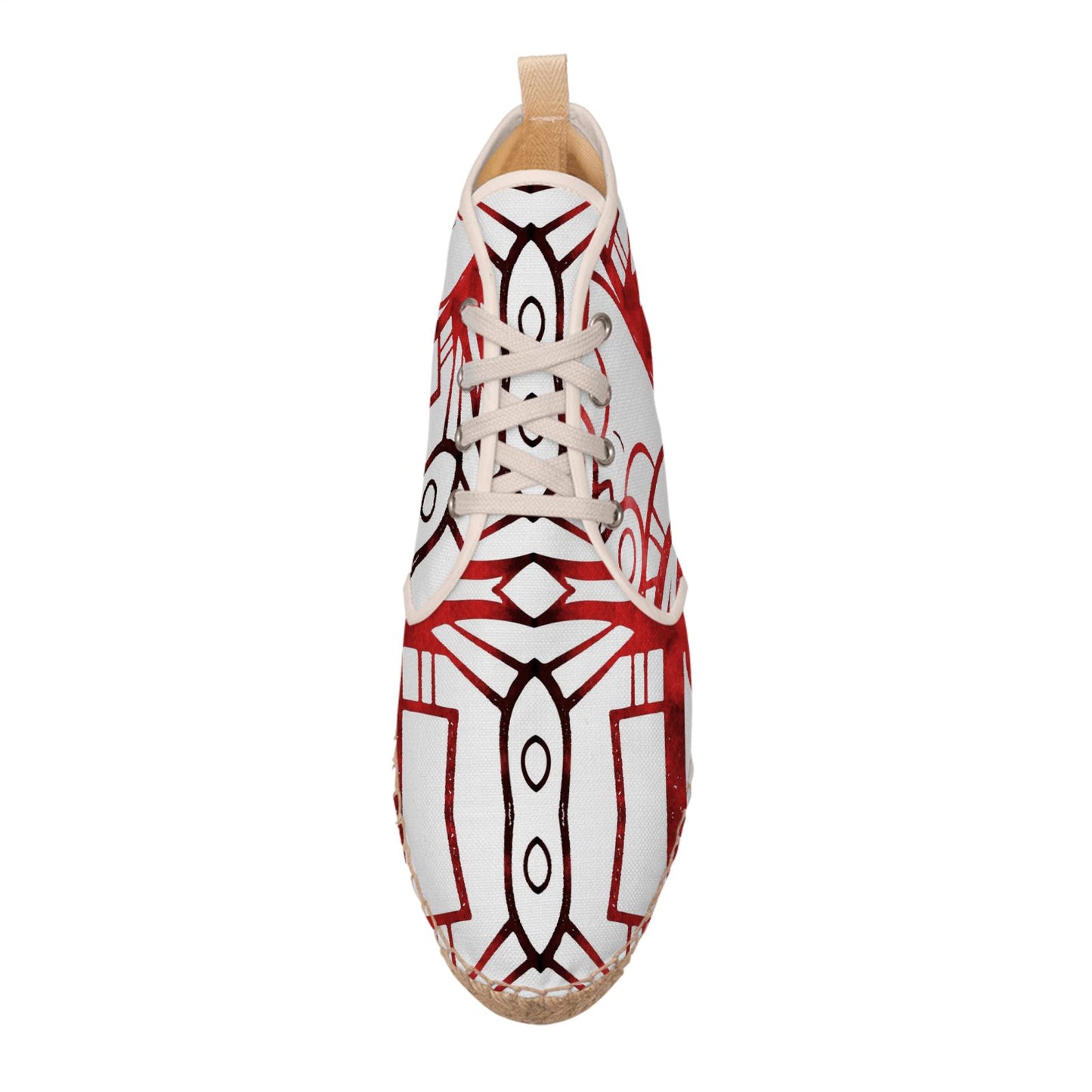 Abstract Art Print High-Top Espadrille Sneakers