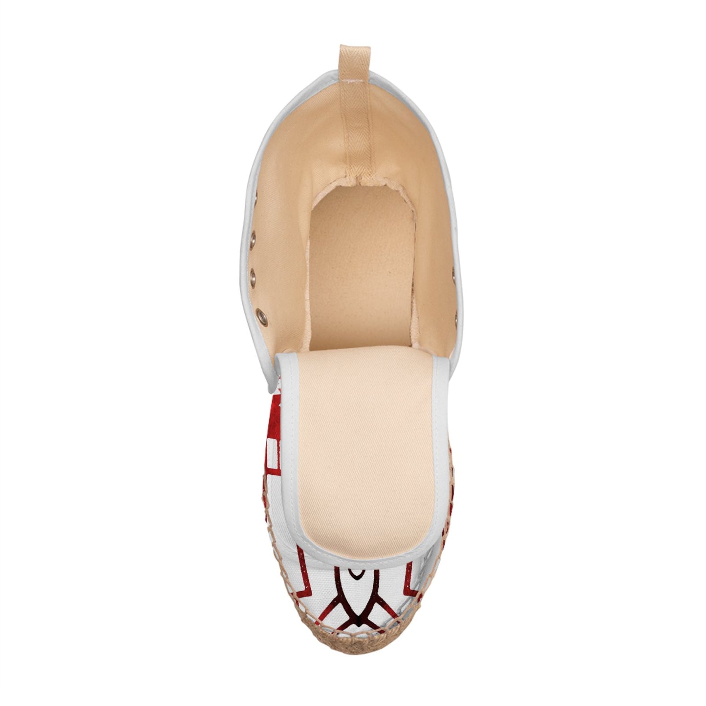 Abstract Art Print High-Top Espadrille Sneakers