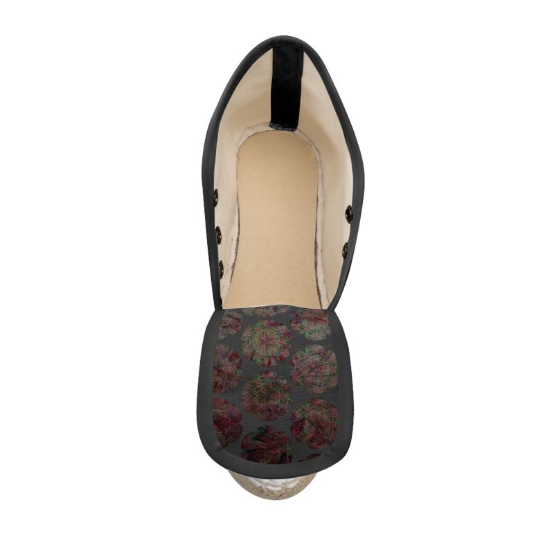 Ladies Celestial Floral Canvas Wedge Espadrilles