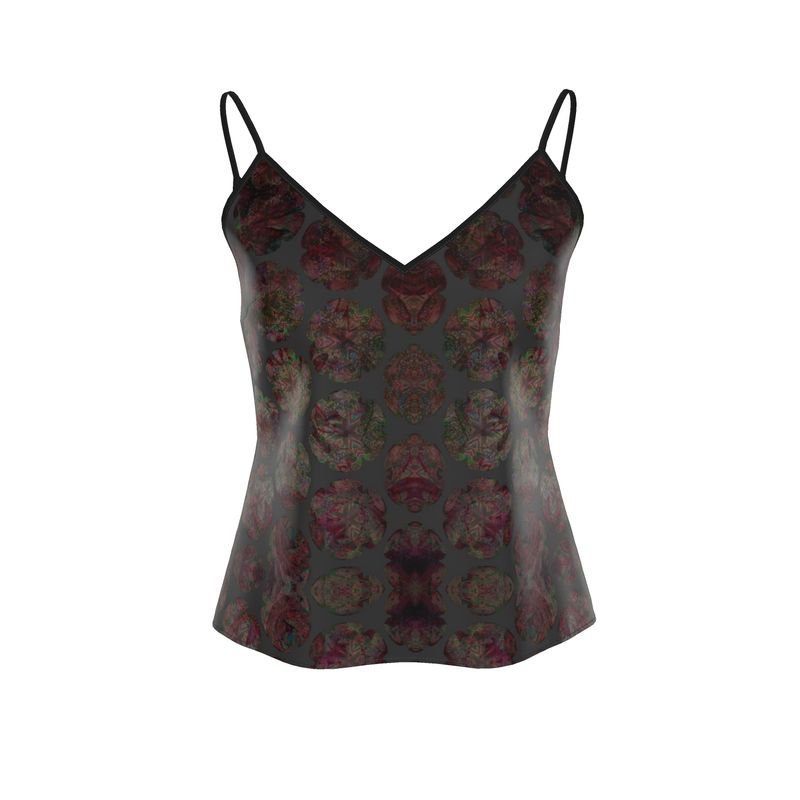Midnight Kaleidoscope: The Silk-Touch Strappy Camisole