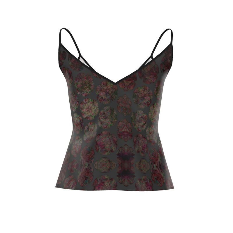 Midnight Kaleidoscope: The Silk-Touch Strappy Camisole