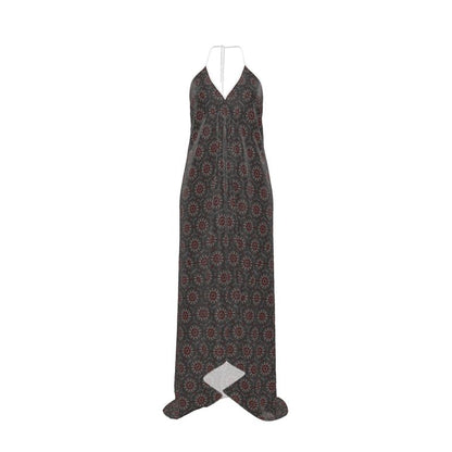 Boheme Floral Halter Maxi Dress in Midnight Mosaic