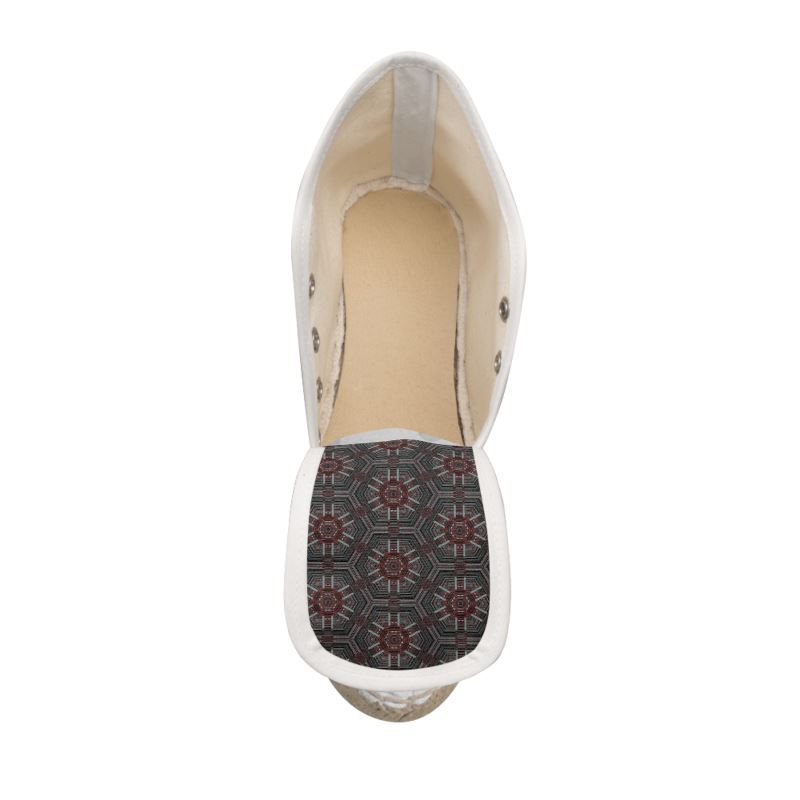 Boho-Chic Patterned Ladies Wedge Espadrilles