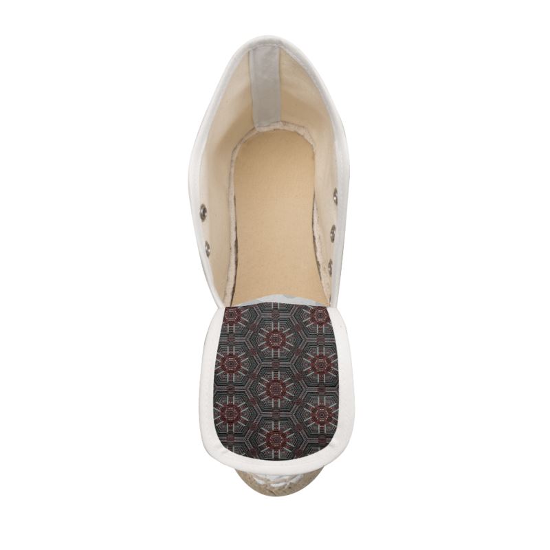 Boho-Chic Patterned Ladies Wedge Espadrilles