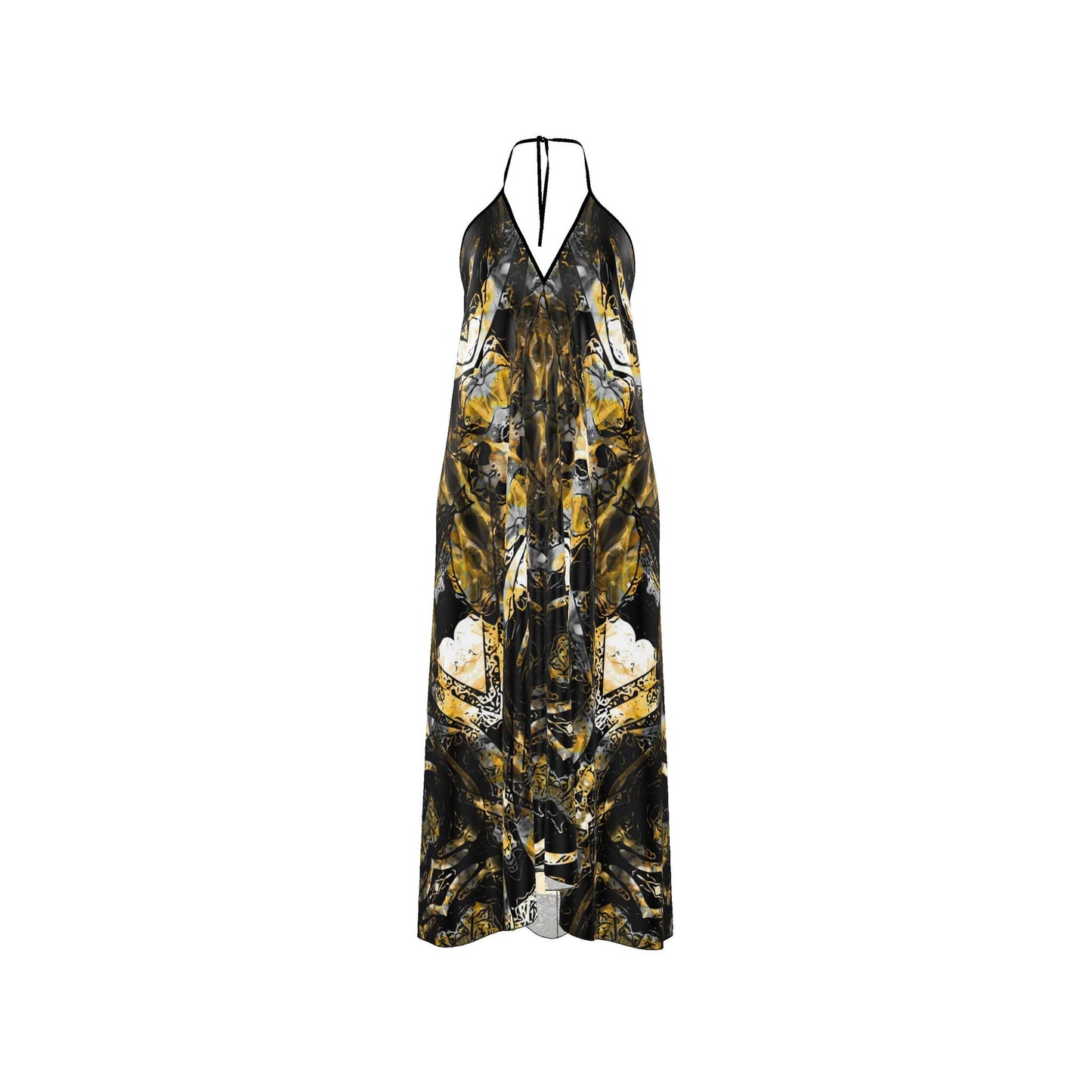 Halterneck backless dress