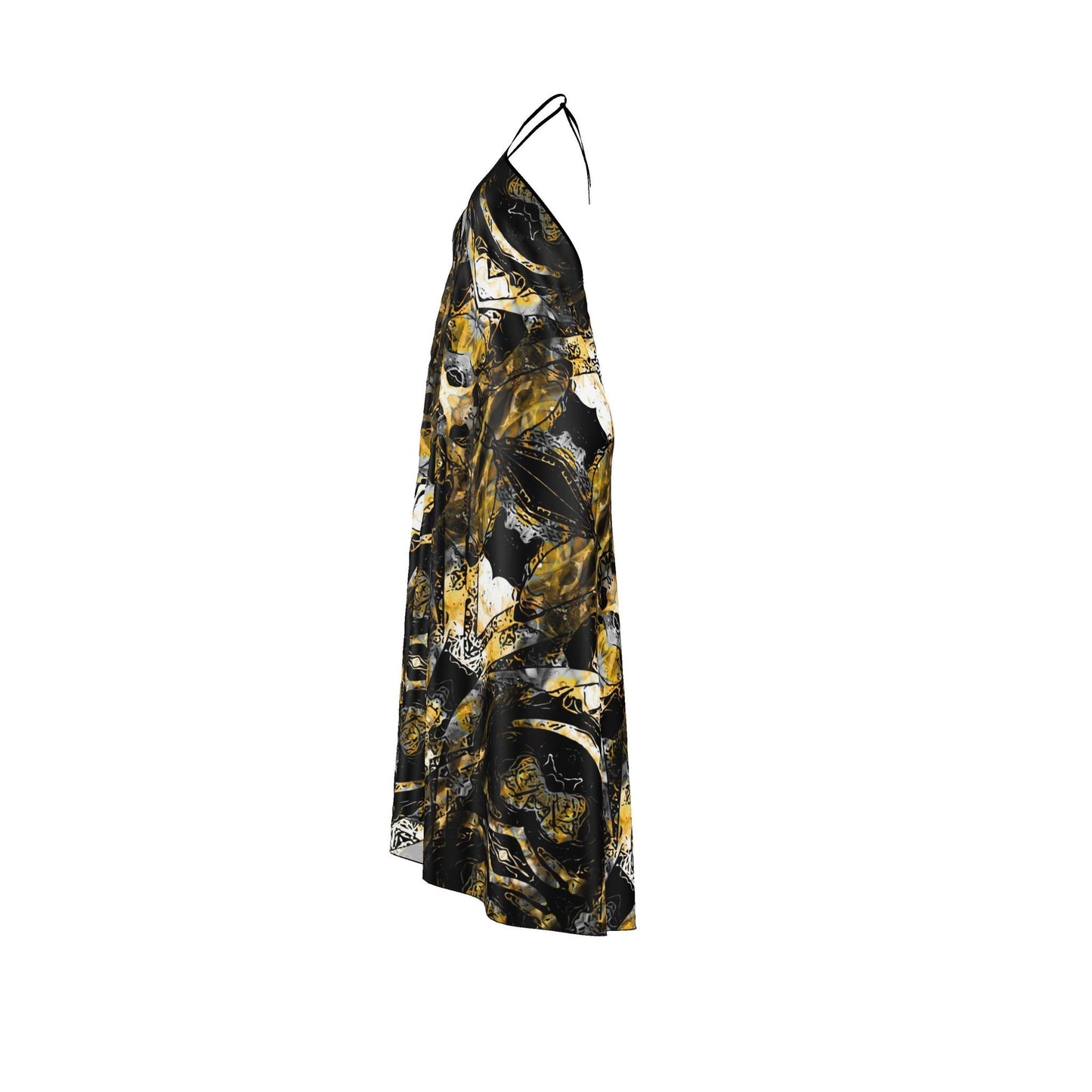 Halterneck backless dress