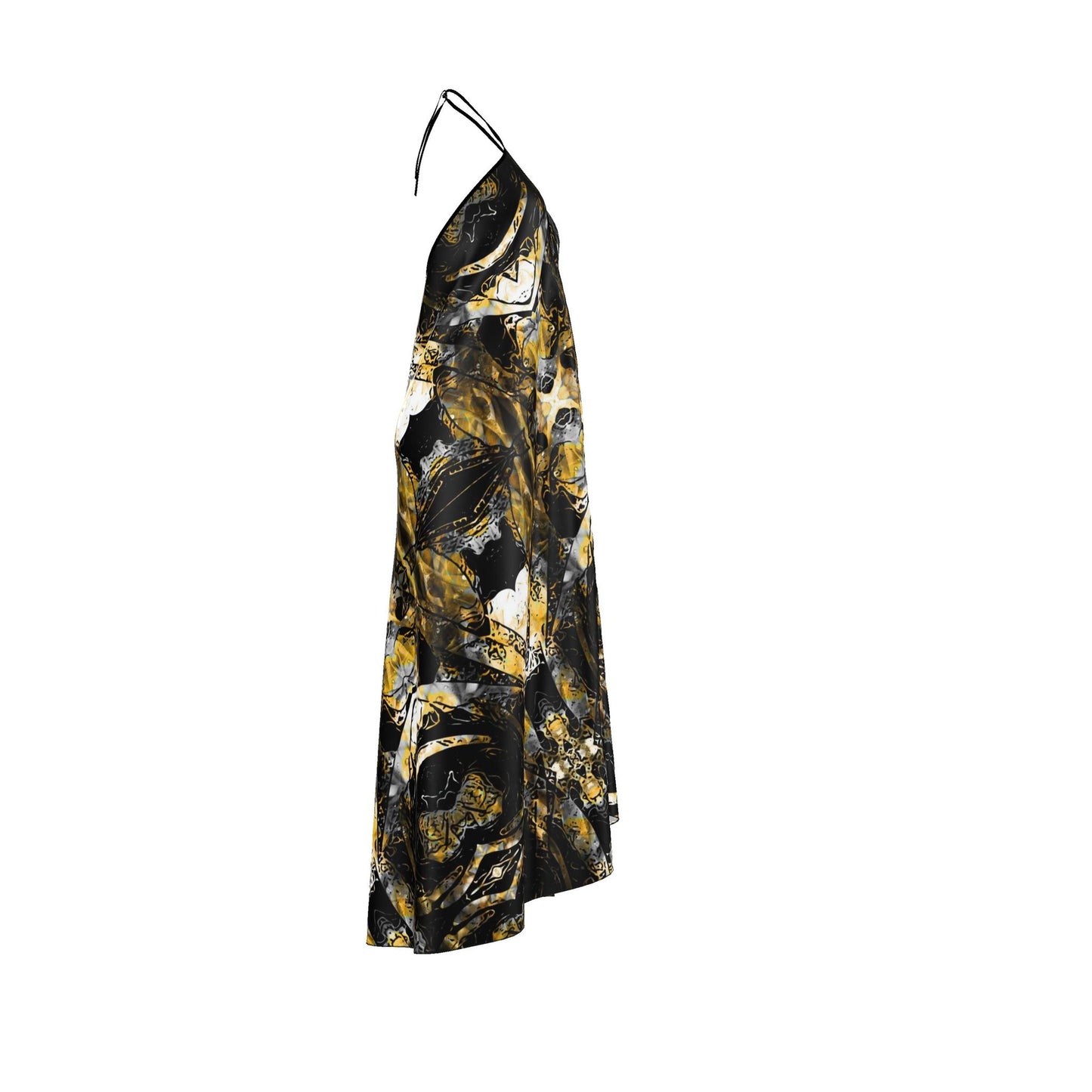Halterneck backless dress