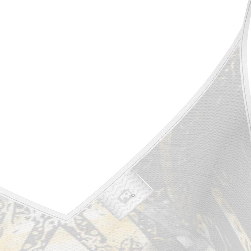Golden Mirage Abstract Slip maxi dress