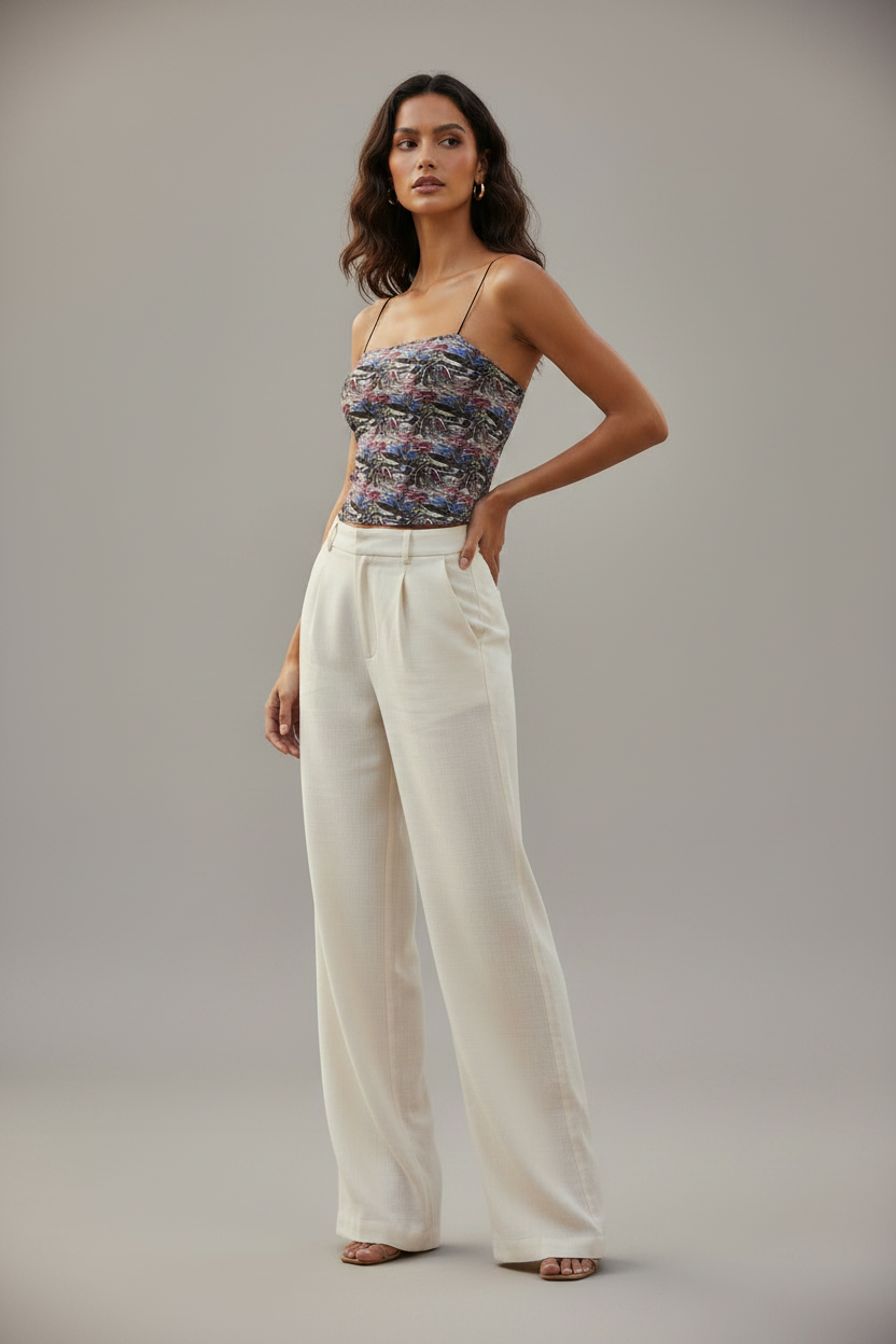 Midnight Garden SilkLadies Strappy Top