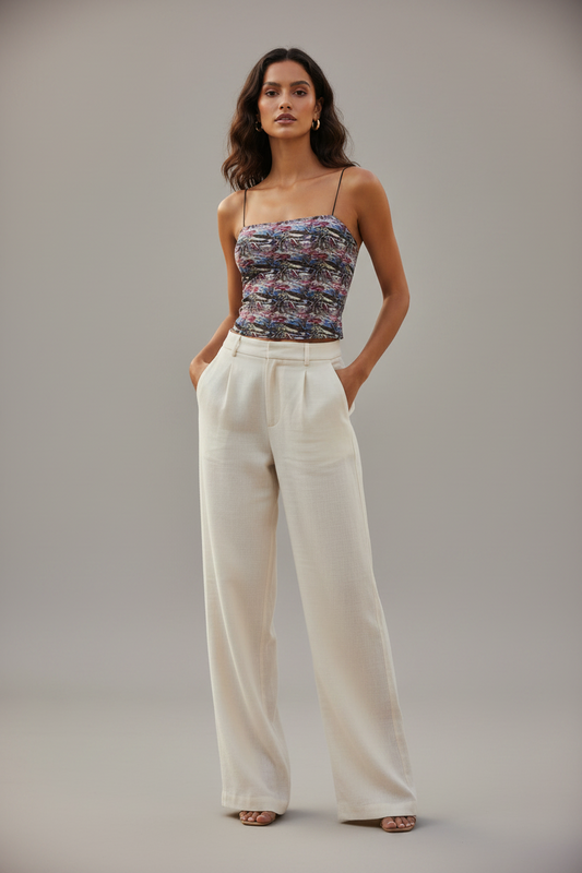 Midnight Garden SilkLadies Strappy Top
