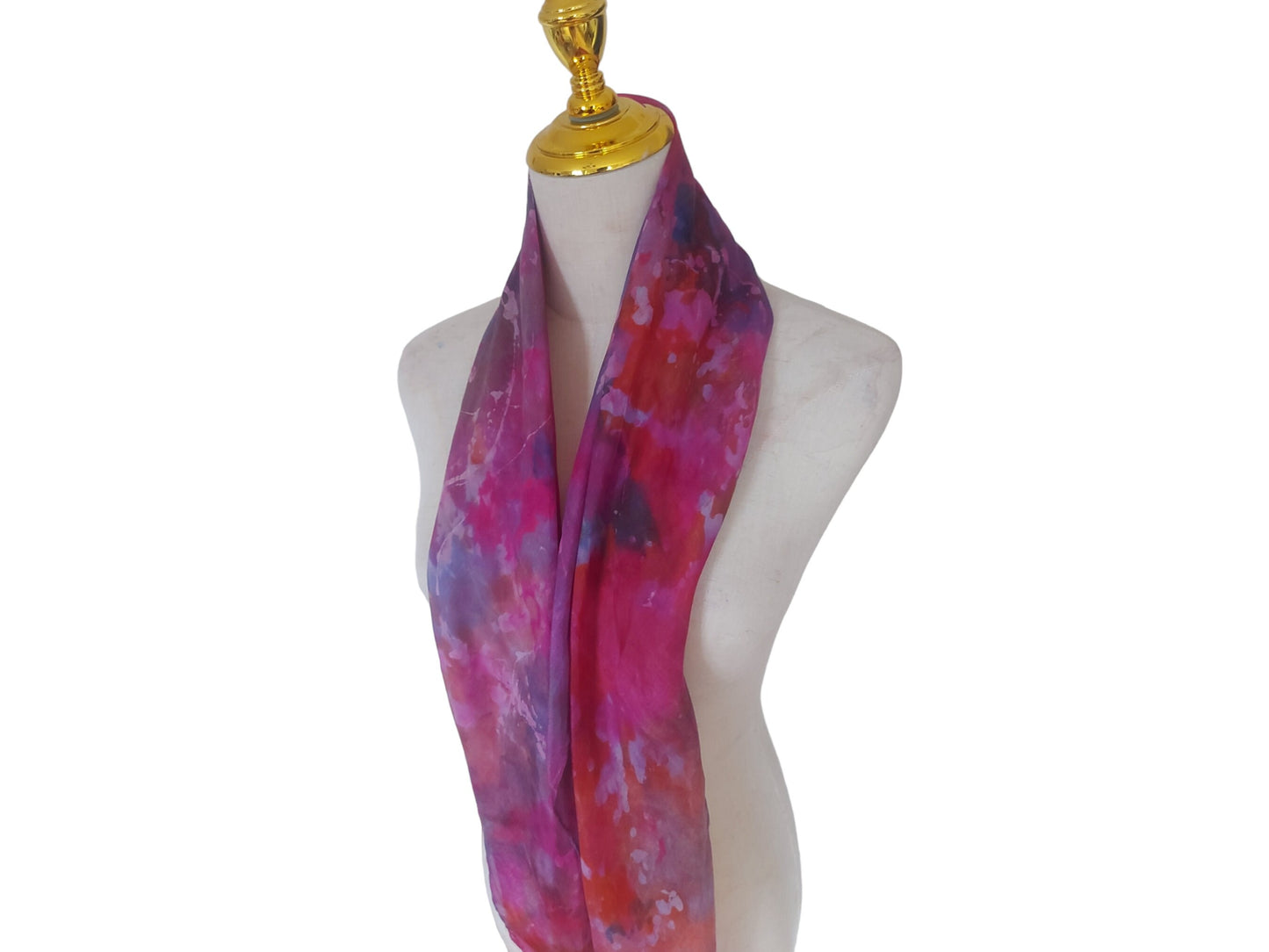 Batik Silk Scarf: Hand-Dyed Icedye Fashionable Scarf