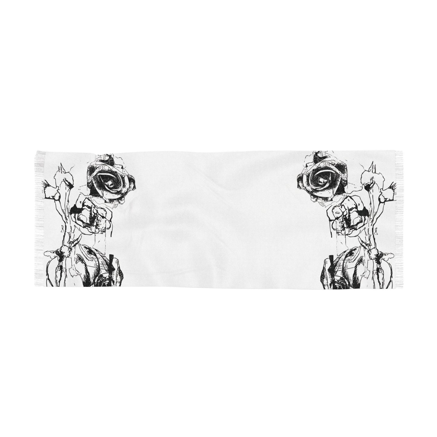 Rose Print Scarf: Elegant Floral Lightweight Wrap
