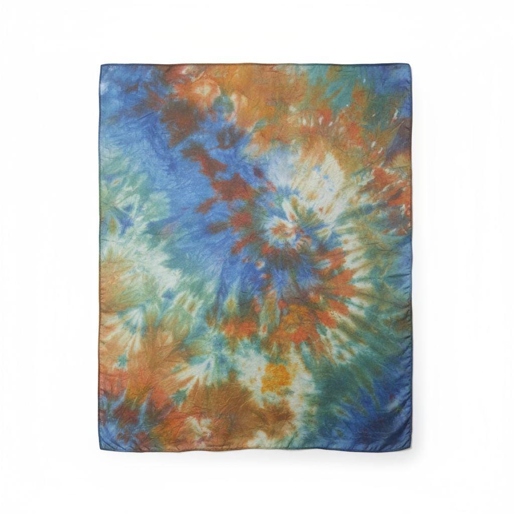 Blue and yellow gold square scarf, stunning abstract design in shades of blue, perfect for adding elegance to any outfit, great gift idea.