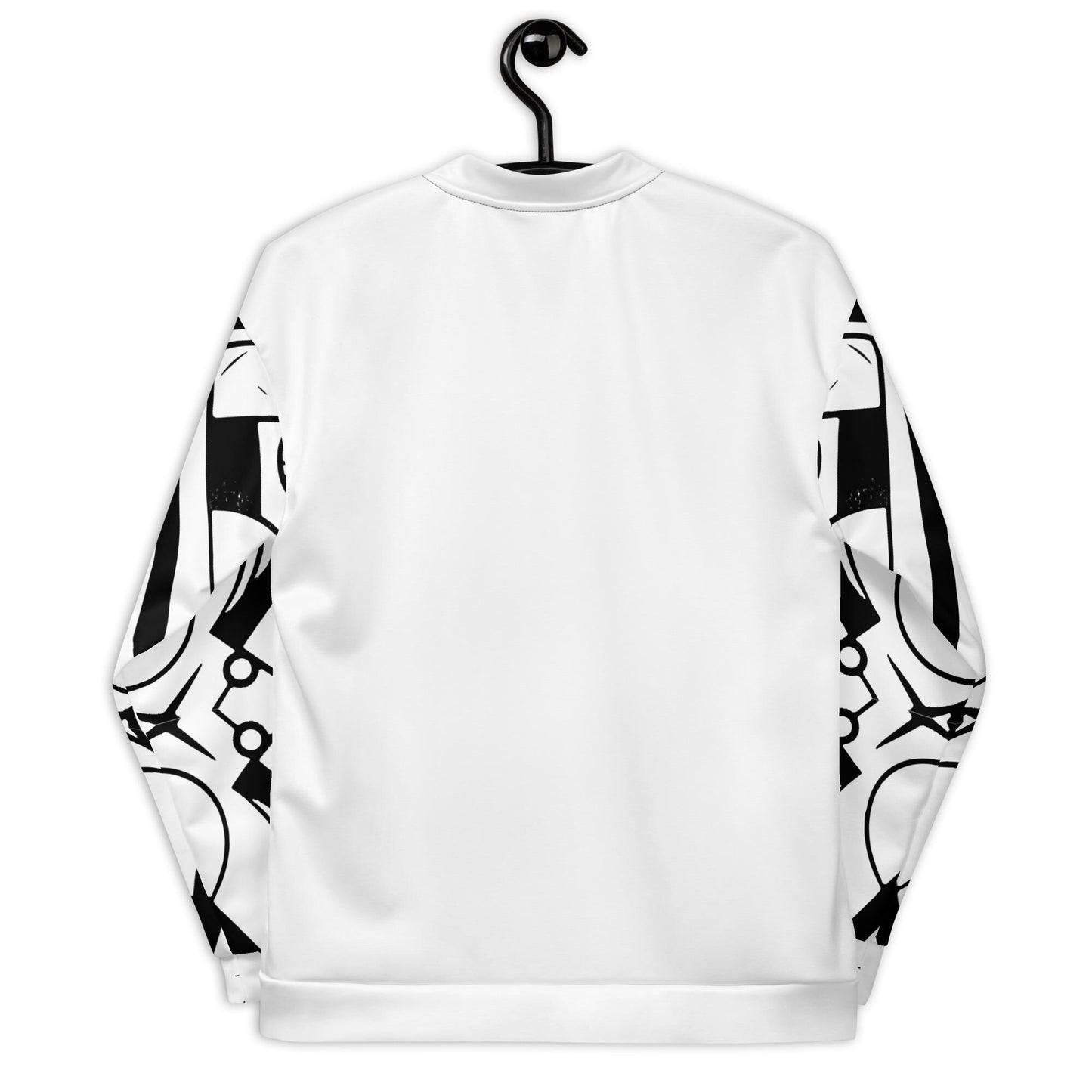 Abstract Bomber Jacket: Graphic Print, Plus Size Fashion