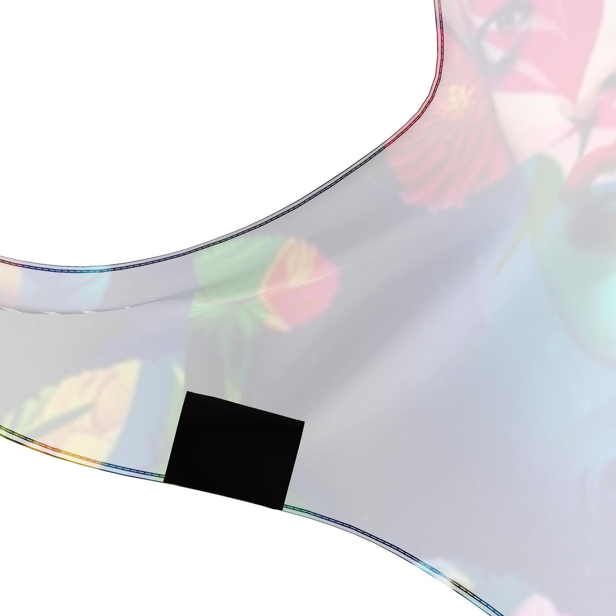 Vibrant Tropical Portrait Halter Bandana Top