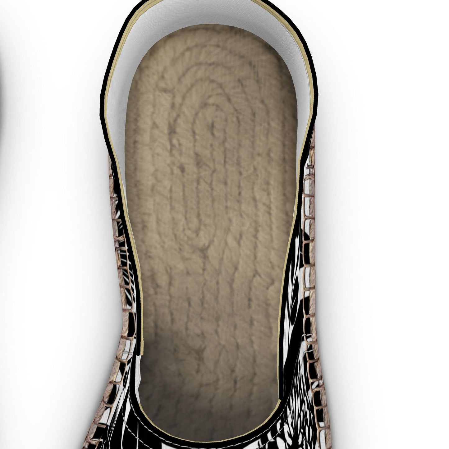Monochrome Floral Espadrilles