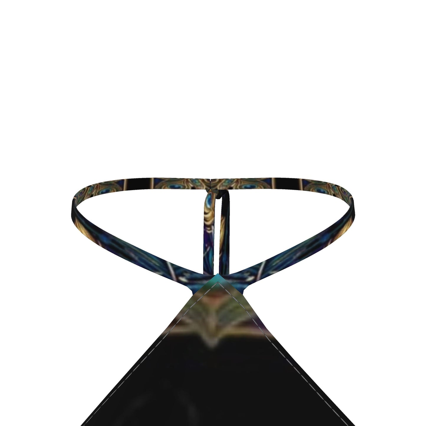 Psychedelic Eye Halter Top, Boho Festival Crop, Artistic Summer Wear