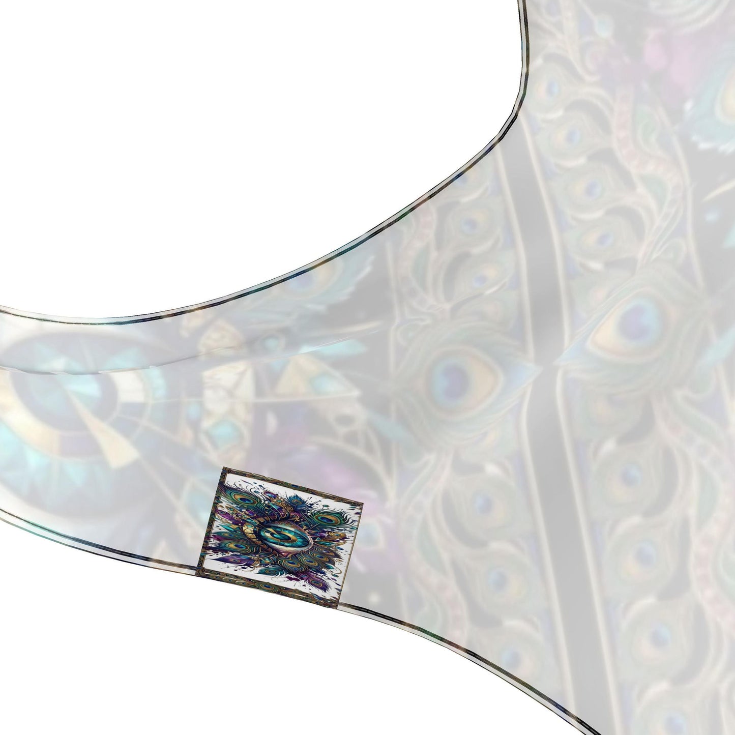 Psychedelic Eye Halter Top, Boho Festival Crop, Artistic Summer Wear