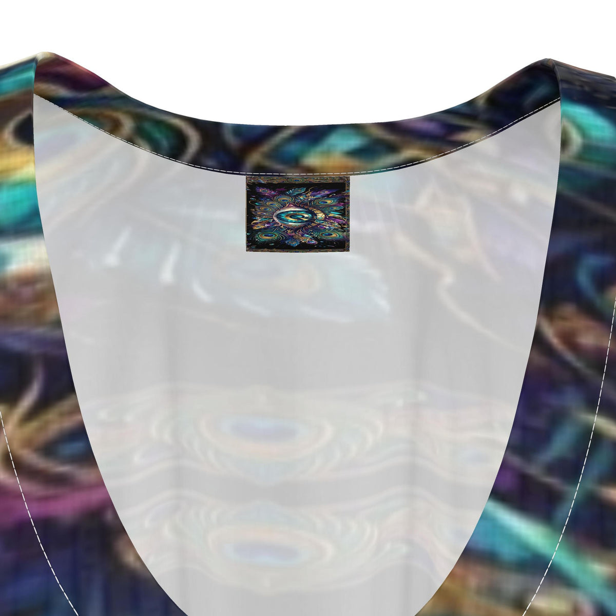Psychedelic Eye Kaftan, Boho Beach Cover-Up, Artistic Festival Kimono