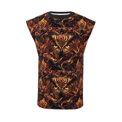 Mystic Flames Owl Men's Sleeveless Tee