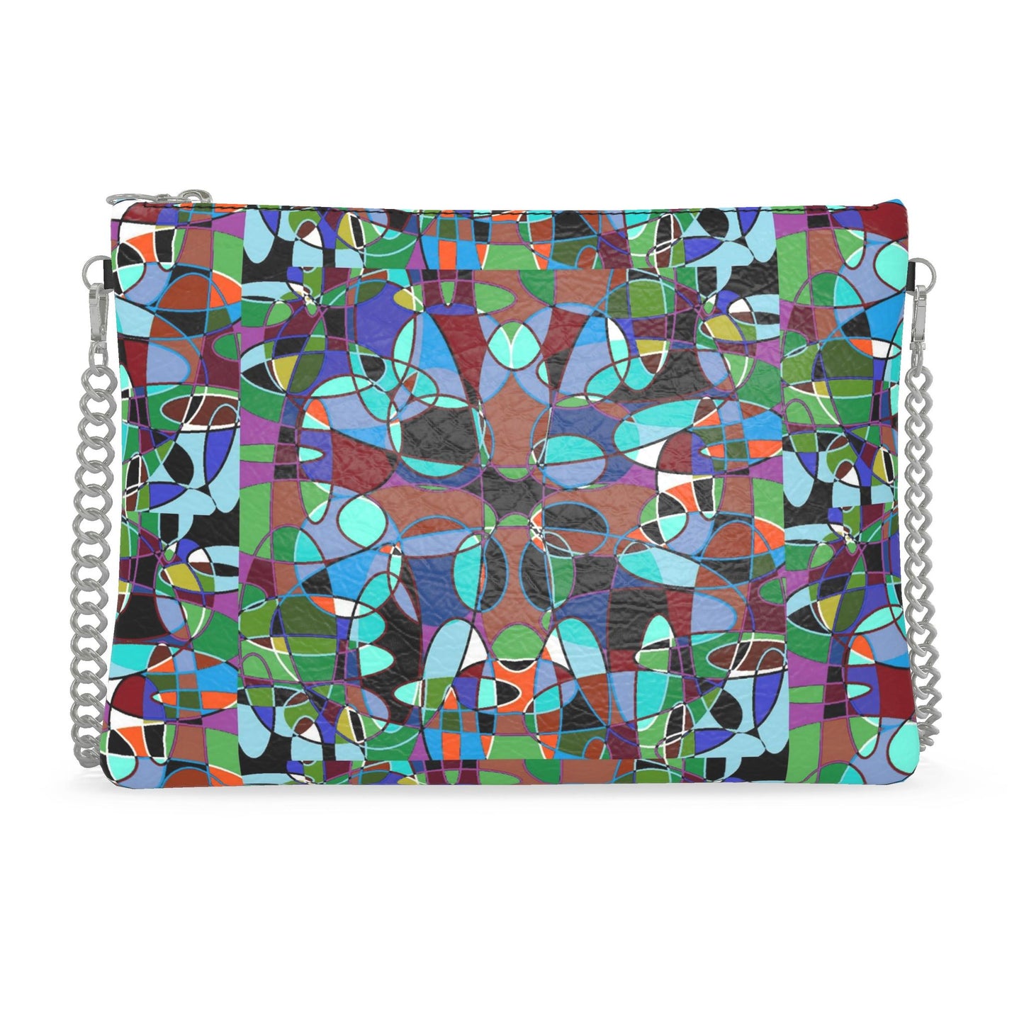 Abstract Art Crossbody Bag, Colorful Geometric Shoulder Bag, Modern St