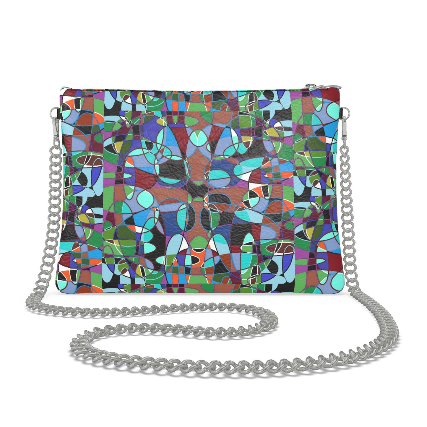 Abstract Art Crossbody Bag, Colorful Geometric Shoulder Bag, Modern St
