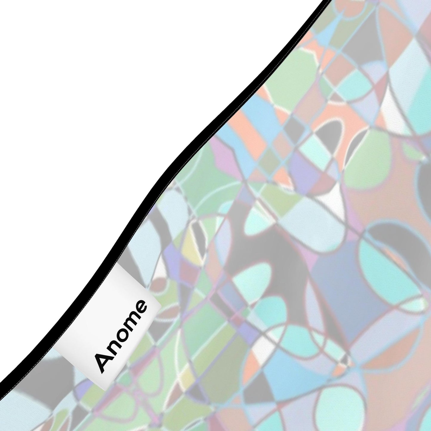 Abstract Art Halter Neck Dress, Colorful Geometric Maxi Dress, Modern