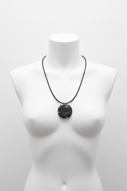 Modern Statement Necklace, Large Round Pendant Necklace,Contemporary Art Jewelry for Women, Gift for Her