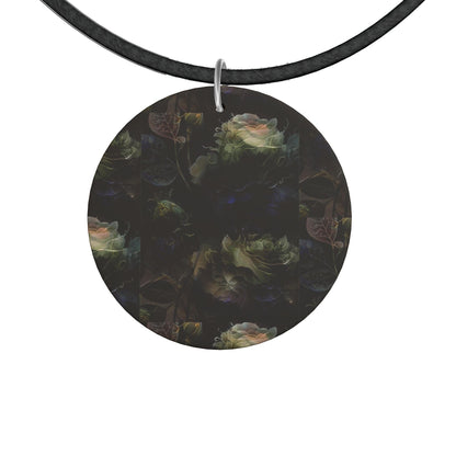 Modern Statement Necklace, Large Round Pendant Necklace,Contemporary Art Jewelry for Women, Gift for Her