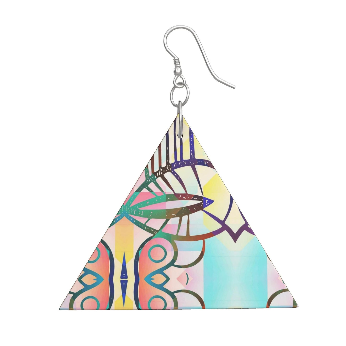 Wooden Earrings Geometric Shapes