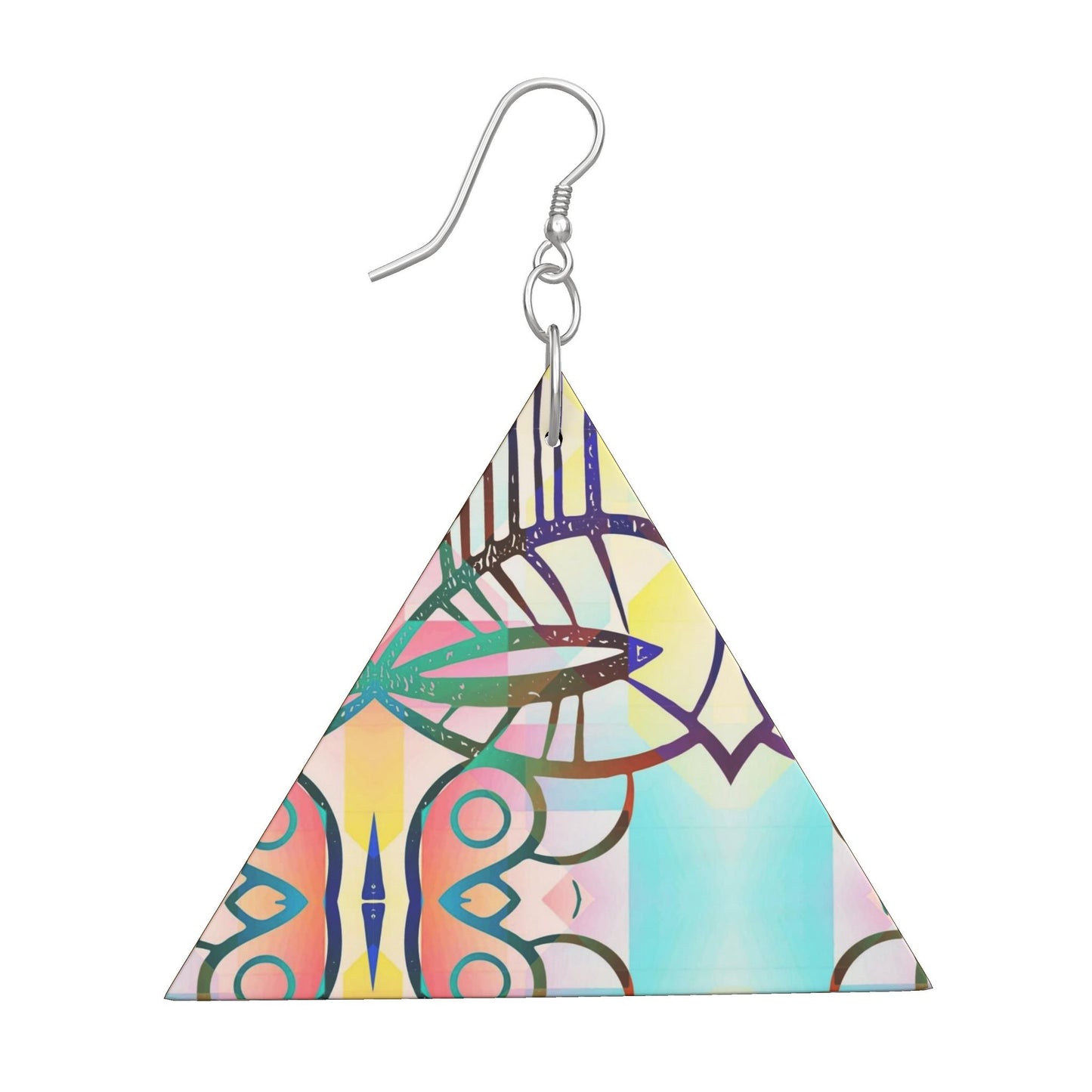 Wooden Earrings Geometric Shapes