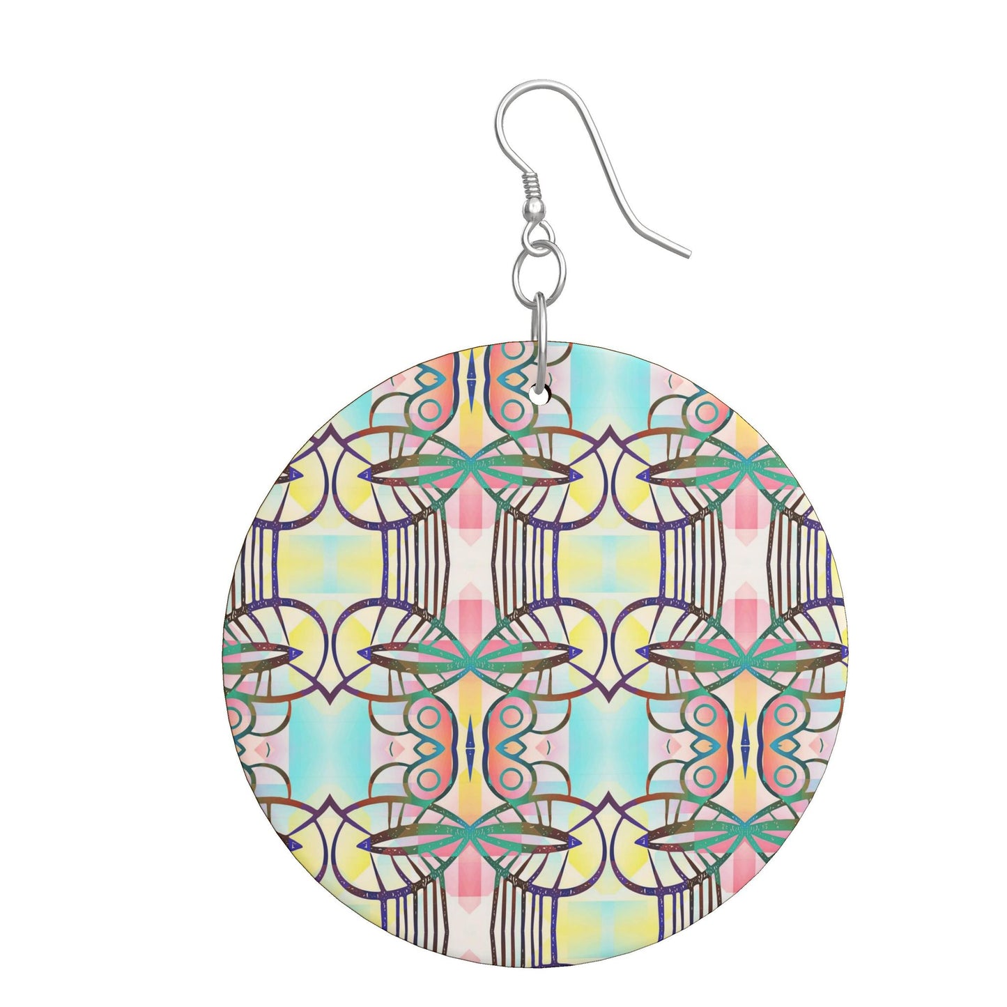 Wooden Earrings Organic Shapes