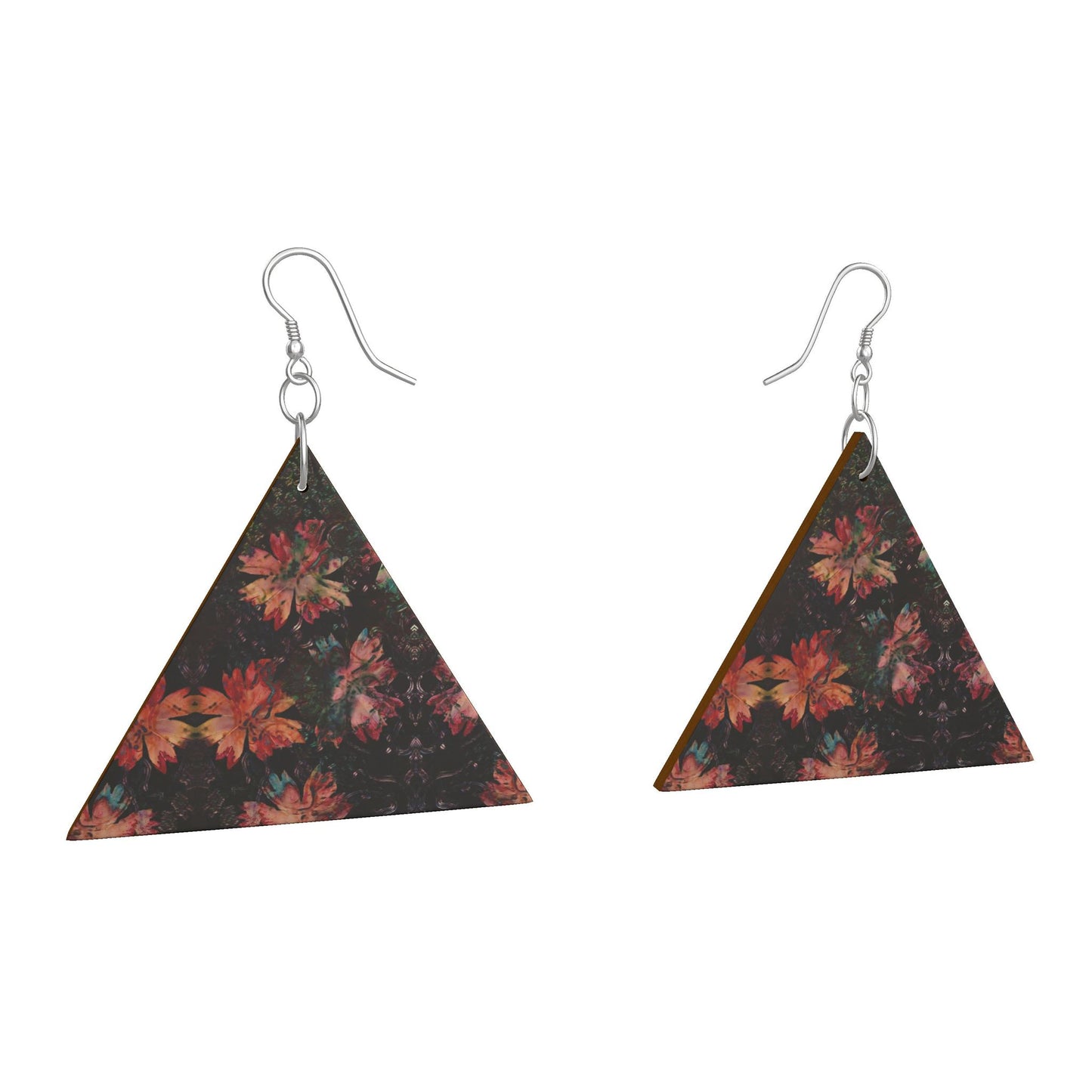 Wooden Earrings Geometric Shapes