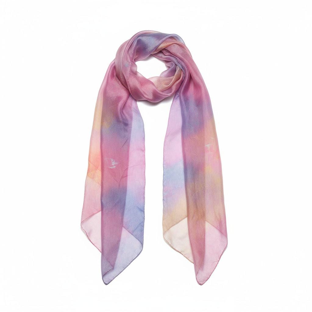 Handmade Pastel Pink Scarf, Elegant Bubble Gum Colour