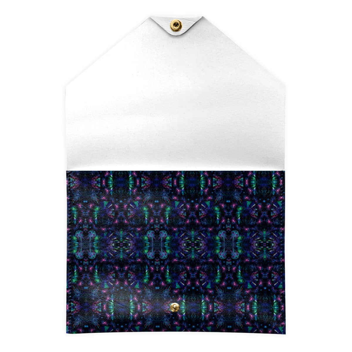 Mahjong Card Holder – Slim Leatherette Pouch with Abstract Pattern