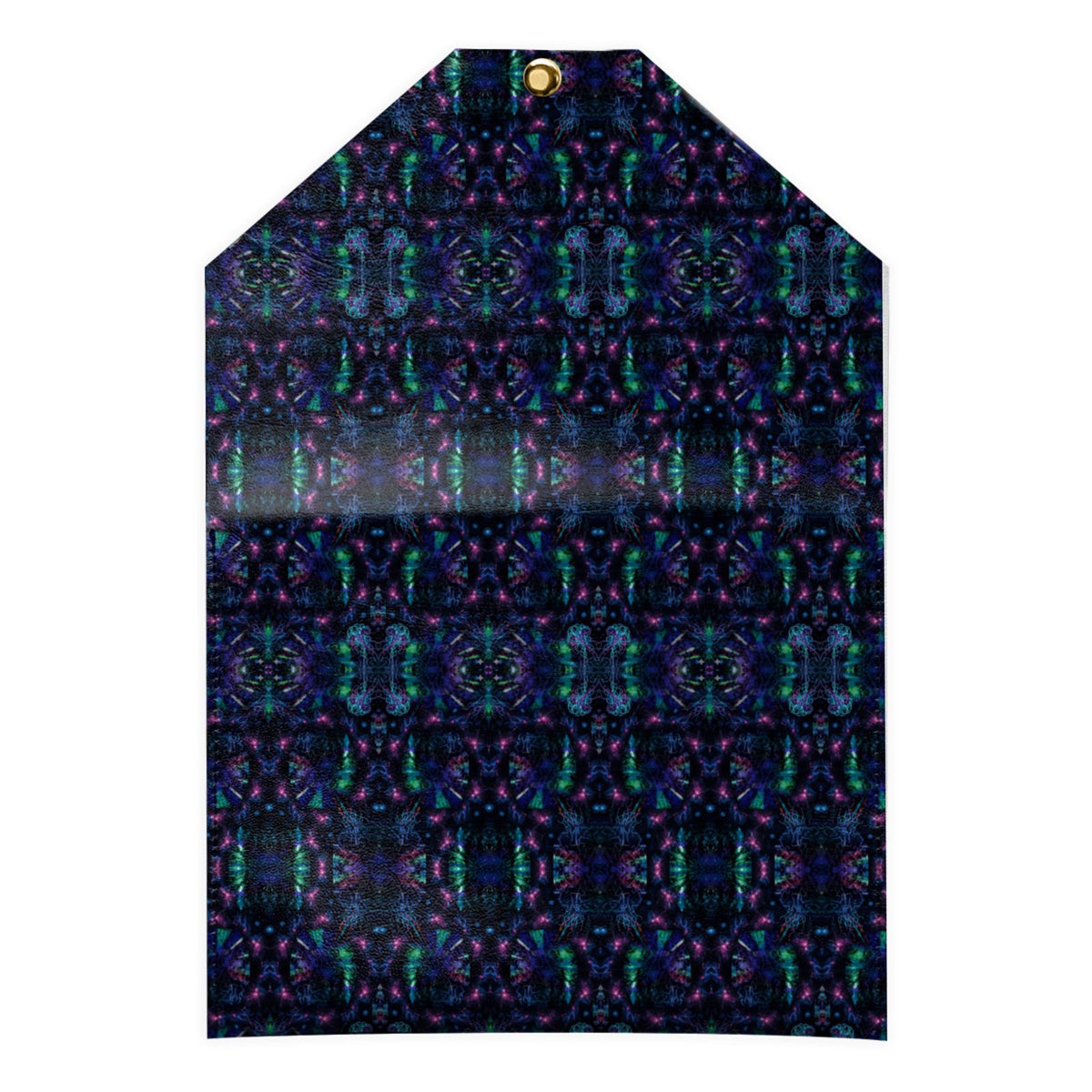 Mahjong Card Holder – Slim Leatherette Pouch with Abstract Pattern