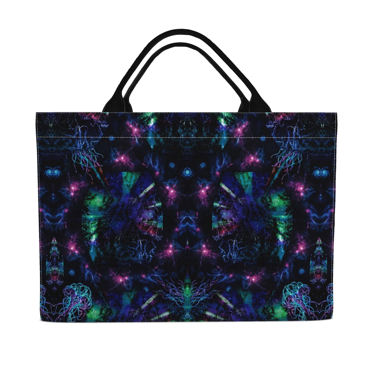 Abstract Neon Floral Everyday Carryall Tote Bag
