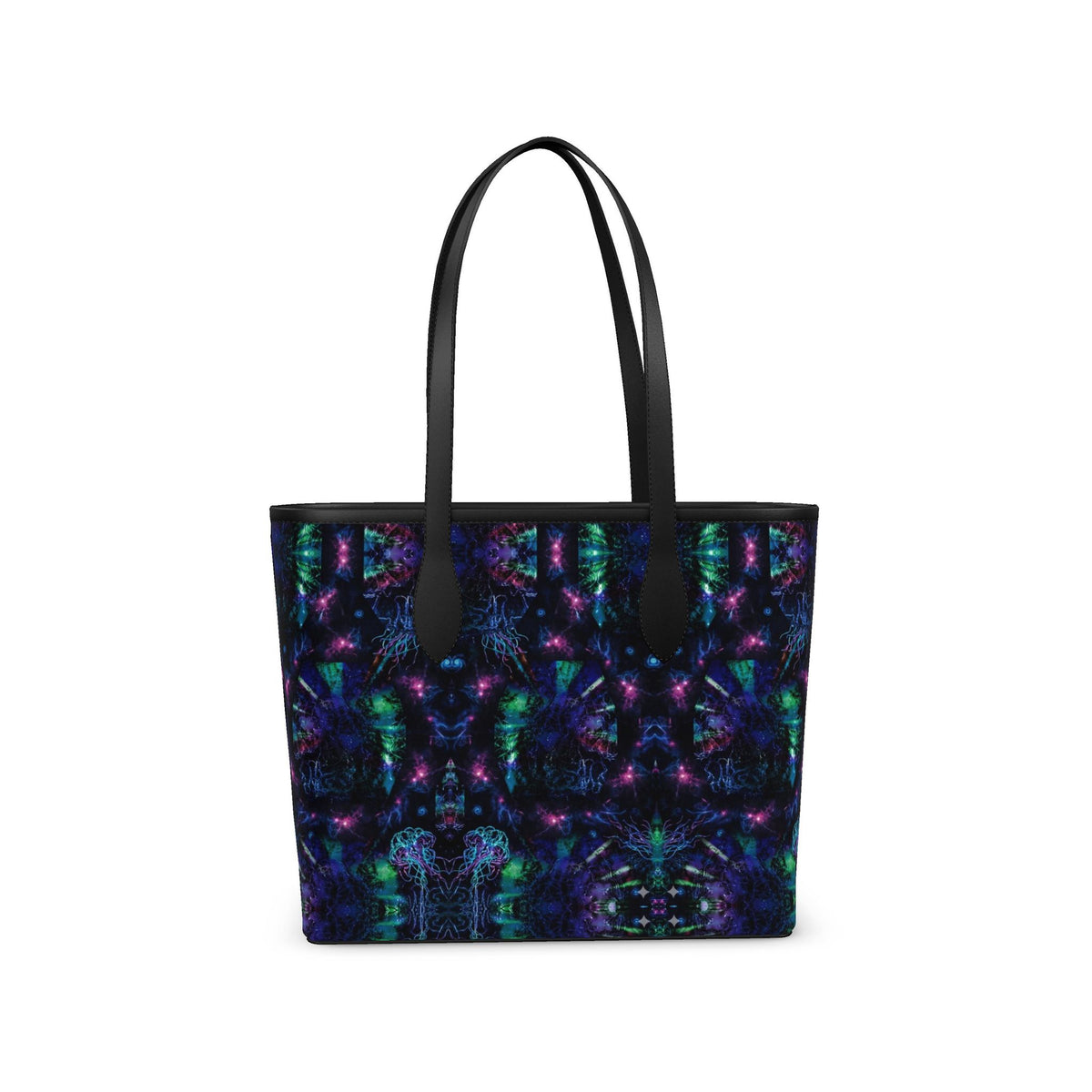 Abstract Kaleidoscope Leather City Shopper Bag